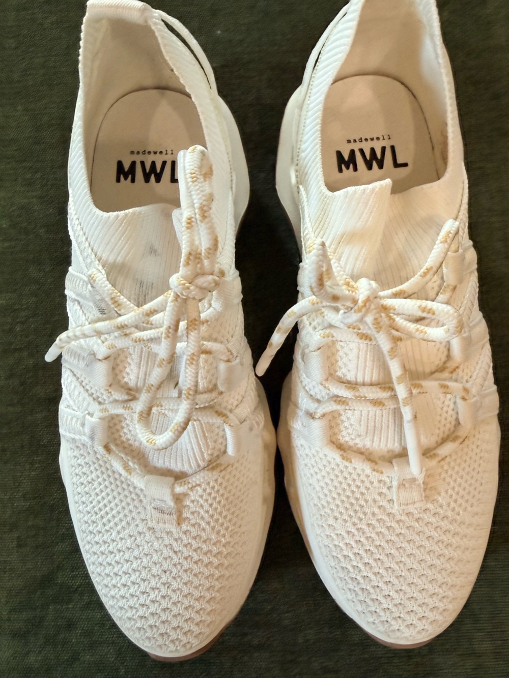 Madewell MWL Women’s White Knit Slip-On Sneakers
